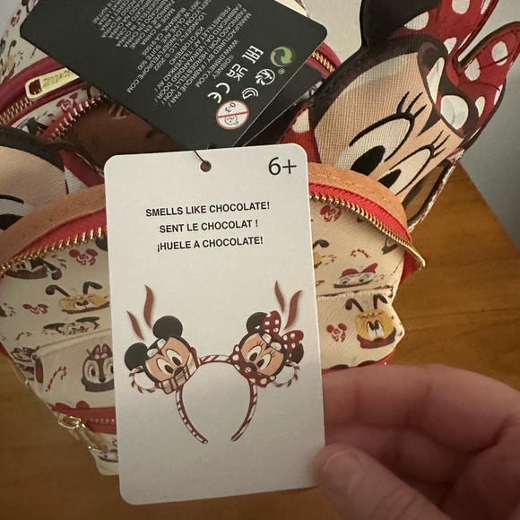 Loungefly Disney Christmas Characters Hot Cocoa Scented With Ears NEW One Size - Picture 7 of 10